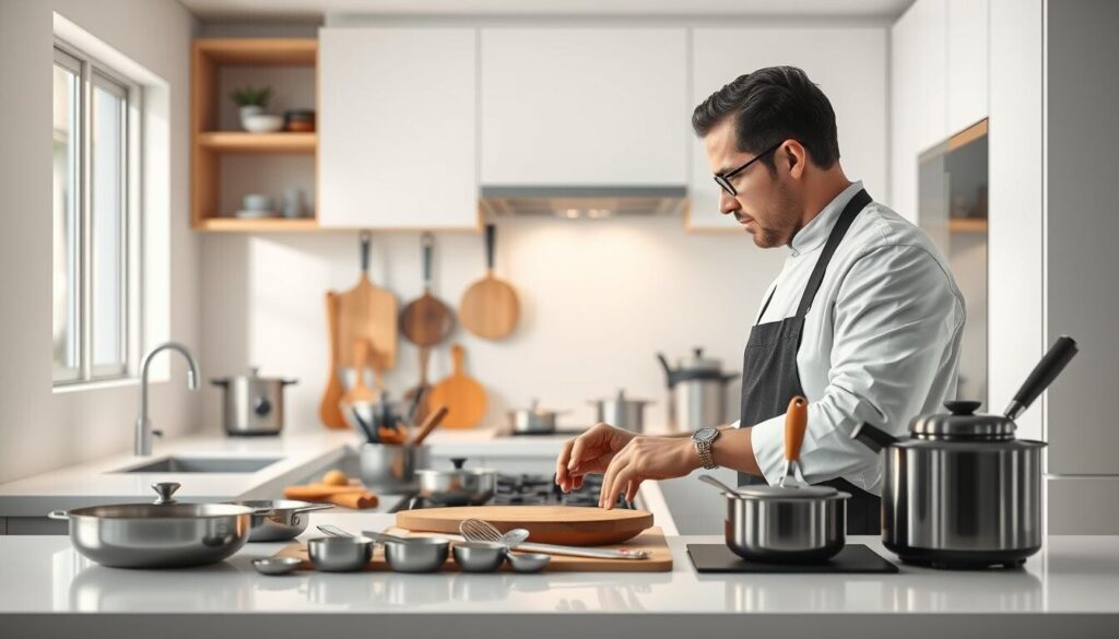 positioning kitchen equipment for comfort