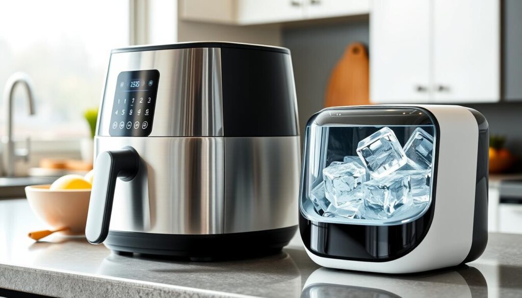 smart air fryer and ice cube maker